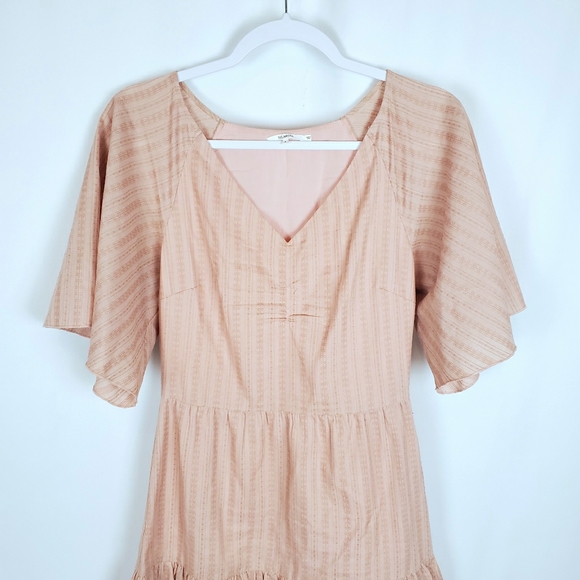 Tularosa Everly Dress in Blush Midi Ruffle - Picture 6 of 8
